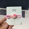 Presilha de cabelo flor de cerejeira em gelatina, presilha bico de pato doce e fofa, presilha lateral para meninas, para arrumar a franja, acessório de cabelo para estudantes