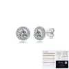 Pendientes Clásicos Redondos de Moissanita Tonglin, Más Vendidos Transfronterizos, Pendientes de Plata de Ley S925 para Mujer, Pendientes de Lujo Ligero y de Gama Alta