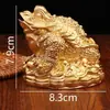 Latão oco de três pernas sapo dourado sala de estar estudo ornamentos de escritório artesanato criativo morder dinheiro pequeno bronze atacado