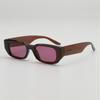 Gafas de sol de nicho azul noche oscuro con montura estrecha protección UV400 gafas de sol con protección UV venta al por mayor gafas de sol con montura gruesa poligonal