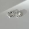 Pendientes de lujo ligeros, retro, irregulares, plisados, con textura de papel de hojalata y aguja de plata 925, pendientes atmosféricos de alta gama para mujer.