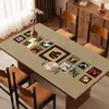 Mantel Individual de Mesa de Comedor Estilo Medieval con un Toque de Lujo Ligero y de Alta Gama, Lavable, Impermeable, Resistente al Aceite y al Calor, Mantel de Cuero para Uso en el Hogar, Posavasos para Mesa de Café