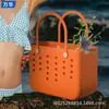 Fábrica de Dongguan al por mayor moda europea y americana exterior impresión bolsa de playa EVA bolsa de playa impresión a color cesta de compras ligera
