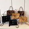 Bolsa Tote de Camurça Transfronteiriça para Mulheres 2025 Outono Nova Alta Qualidade Casual Versátil de Ombro Cruzada