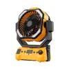 Ventilador Recargable Estilo Camping al Aire Libre Personalizado por el Fabricante con Alta Potencia de Viento y Larga Duración de Batería Recargable por USB Ventilador Eléctrico Silencioso con Oscilación