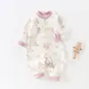 Mameluco para Bebé Primavera y Otoño Algodón Puro Clase A Ropa para Recién Nacidos Romper Antibacteriano Sin Costuras Ropa de Dormir Ajustada para Bebé