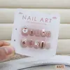 Uñas Postizas Usables para Niños, Uñas Postizas Cortas Usables, Parches de Uñas Postizas Removibles de Alta Gama, Manicura Fresca Pequeña al por Mayor