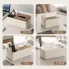 Caja de Pañuelos Multifuncional Nórdica Papel de Dibujo Sala de Estar Hogar Creativo Mesa de Café Tubo de Rollo de Servilletas Almacenamiento Simple para Control Remoto