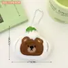Pingente de Boneca Gato Urso Alho Criativo Moda Versátil Pingente para Mochila Chaveiro Menina Fofo Pequeno Pingente