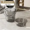 Balde d'água transparente, bacia, concha d'água, conjunto de balde e bacia de plástico, conjunto de três peças para banho de estudante de dormitório, uso doméstico, luxo leve