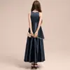 Vestido Infantil de Amazon Transfronterizo, Vestido de Princesa de Alta Gama, para Niña, Pasarela, Presentadora, Recitación de Poesía, Piano, Boda