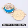 Exquisito Pulsera y Collar Ojo del Diablo con Incrustaciones de Diamantes DIY, Accesorios de Joyería Transfronterizos, Venta Directa del Fabricante, Se Puede Mezclar al por Mayor