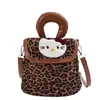 Muñeco de Peluche Hello Kitty Estampado de Leopardo Bolso de Mano para Niños 2026 Nuevo Bolso Pequeño Cruzado de un Solo Hombro Estampado de Leopardo para Niñas