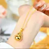 Péndulo Pixiu vajra de oro cepillado y oro arena de TikTok más vendido con pentagrama, calabaza, ábaco y cadena Chopin al por mayor