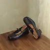 Zapatos Mary Jane vintage estilo francés con una sola hebilla, zapatos de vestir de punta cuadrada para mujer, piel de oveja suave, tacón medio, tacón grueso, zapatos pequeños de cuero burdeos