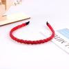 Venta al por mayor de diademas para mujer, accesorios para el cabello, aros para el cabello trenzados de metal de colores, diademas estilo coreano