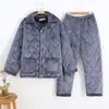 Nuevos pijamas de invierno gruesos con cremallera de terciopelo Golden Turtle para hombre, forrados de forro polar, acolchados, cálidos, para casa, se pueden usar como traje exterior