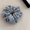 Goma para el pelo de punto a rayas simple estilo coreano Scrunchie Retro Elegante Versátil Cuerda para el pelo de hilo para coleta de alta gama para mujer