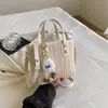 Bolsa de balde de tecido da moda transportada à mão feminina 2024 nova bolsa de ombro casual simples de verão bolsa crossbody de alta qualidade