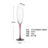 Conjunto de Taças de Vinho Tinto Inclinadas de Cristal Bordô para Uso Doméstico Taça de Champanhe de Luxo Leve Comercial Taça de Alto Valor