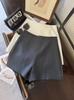 Pantalones Cortos de Traje Minimalistas Grises para Mujer Verano 2026 Ropa Exterior Adelgazantes Rectos de Cintura Alta Corte A Casuales A4842