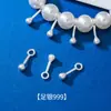 Accesorios de Plata Pura 999 Colgante de Columna Simple Plateado con Forma de Cerillo Colgante de Columna Único Colgante para Pulsera de Cristal con Cuentas Hecho a Mano DIY