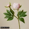 2 flores de peonía artificiales, flores de seda para decoración del hogar y restaurante, accesorios para fotografía, ramo decorativo