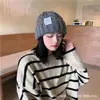 Chapéu Masculino Outono e Inverno Moda Chapéu de Lã Masculino Quente All-match Frio Chapéu Solto Grande Cabeça Ware Pequeno Chapéu de Malha para Homens