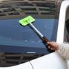 Cepillo de Limpieza para Coche Retráctil Aleación de Aluminio Limpiaparabrisas Cubierta de Tela de Microfibra Artefacto Desempañador de Parabrisas de Coche
