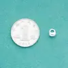 Plata Pura S999 Plata Lisa Sólida Brillo Plateado Pepita de Plata Bendición Colgante Material para Pulsera Trenzada DIY Accesorios con Cuentas