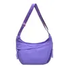 Bolsa Popular para Mujer Transfronteriza, Moderna y Versátil, Bolso de Hombro Ligero de Nailon para Mujer, Bolso Sencillo de Color Sólido Tipo Bollo para el Uso Diario