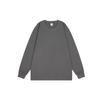 Outono e Primavera 230g marca de moda pesada algodão puro cor sólida manga longa camiseta masculina moda casual punho com fio camisa básica feminina