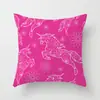 Suministro directo de fábrica funda de almohada creativa cuadrada de dibujos animados de unicornio linda funda para cojín de respaldo de sala de estar dormitorio del hogar
