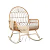 Cadeira de Balanço de Vime para Uso Doméstico, Cadeira de Salão para Varanda, Sofá, Cadeira Preguiçosa, Cadeira de Balanço Individual para Apartamentos Pequenos, Cadeira de Balanço para Sala de Estar