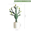 Ornamento Decorativo de Cacto Simulada Cactus de Interior Planta Verde Tropical do Deserto Paisagismo Vitrine Floreira Exibição
