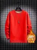Sudadera sherpa de cuello redondo, gruesa, color liso, forrada de forro polar para otoño e invierno, unisex, estilo americano casual, versátil para varios atuendos