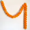 Fio de Flores Calêndula Decoração de Casamento Indiano Fio de Flores Dia dos Mortos Mexicano Guirlanda de Plástico Artigos de Festa Pronto em Estoque