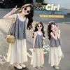 Traje de Cuadros de Princesa Encantadora de Verano Más Vendido