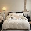 Algodão Escovado Bordado Conjunto de Quatro Peças Estilo Borboleta Espessado Roupa de Cama Lençóis Capa de Edredom Conjunto Quente para Quarto Outono e Inverno