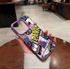 Capa de Celular Monstro Excêntrico Ipanic Estilo Graffiti Americano para iPhone 16, Estilo de Rua Hip-Hop, Capa Dura à Prova de Choque para Apple 17