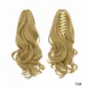 Peruca europeia e americana feminina cabelo curto rabo de cavalo flor de pera cacheado fibra química rabo de cavalo alto natural fofo cacheado clipe Boca de Tigre Rabo de cavalo