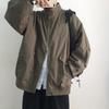 Chaqueta de trabajo estilo urbano japonés para hombre, de otoño e invierno, con cuello alto, acolchada, de algodón de gran tamaño