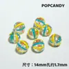 Cadena para Teléfono Móvil de Cristal Pintado a Mano Rayas de Circo Punto Pulsera de Pulsera de Abalorios Hecha a Mano Multicolor Linda Diversión Infantil DIY