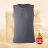 Chaleco Térmico Sin Costuras para Hombre, Forrado de Felpa y Engrosado, Capa Base Térmica de Invierno, Top de Cuello Redondo, Chaleco de Invierno para Hombre