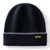 Gorro de Cachemira 100% Cachemira Pura Unisex Siete Agujas Engrosado Simple Versátil Cálido Gorro de Punto Gorro Turbante