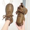Uma geração de sapatos casuais femininos sapatos femininos macios e leves Coringa esportivos sola grossa sapatos forrados de fleece para novas mães outono e inverno