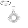 Colgante de Cobre Feliz Planeta Pequeño Chapado en Platino Colgante Vacío DIY Incrustado con Diamante Huizi Redondo de Fondo Puntiagudo Jade 925 Colgante