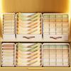 Organizador Compartimentado para Calcetines y Sujetadores, Cajón de Armario para Clasificar y Organizar Ropa Interior, Caja Plegable de Almacenamiento para Ropa Interior de Cáñamo Tianshan