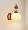 Lámpara de Pared Francesa Retro Lámpara de Pared de Tronco Vintage Tipo con Cadena para Tirar para Dormitorio Mesita de Noche Lámpara de Pared para Mesita de Noche de B&B