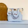 Bolsa de estudo de grande capacidade em desenho animado para alunos do ensino fundamental II e médio, bolsa de ombro transversal, bolsa de mão, bolsa de estudo para alunos do ensino fundamental